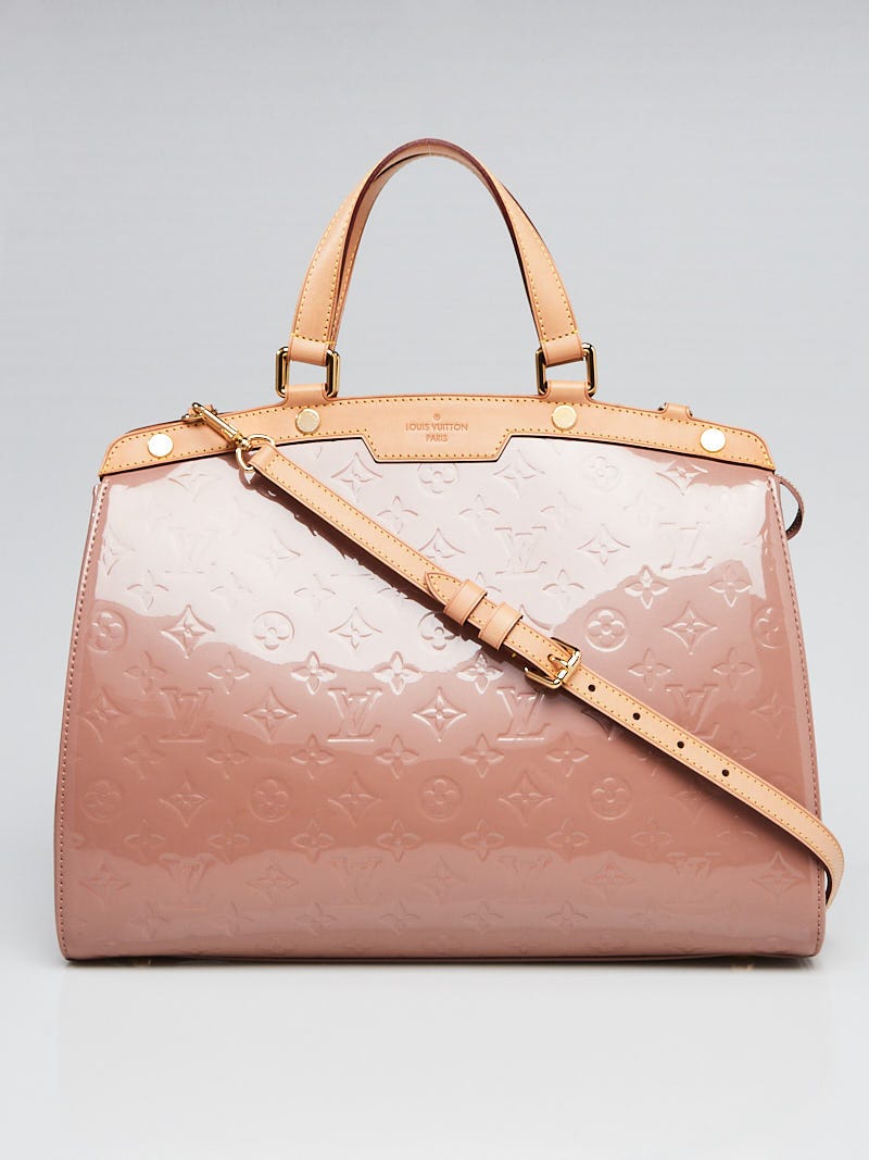 Louis Vuitton Rose Velours Monogram Vernis Brea GM Bag - Yoogi's Closet