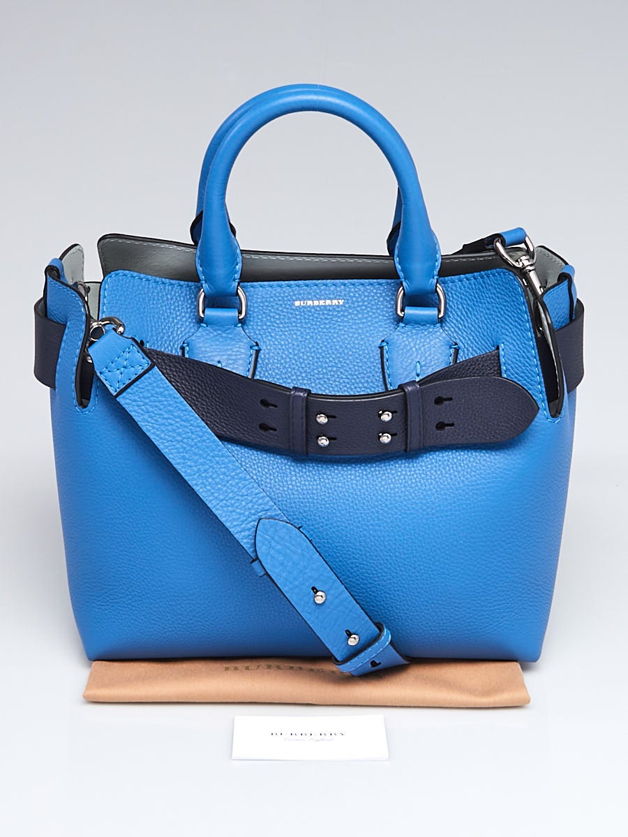 Burberry Hydrangea Blue Leather Small Belt Bag - Yoogi's Closet