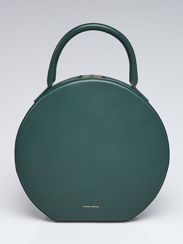 Mansur Gavriel Moss Green Leather Circle Bag