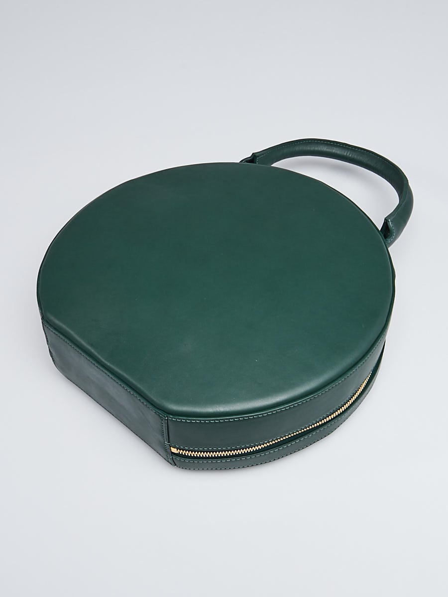 Mansur Gavriel Moss Green Leather Circle Bag | Yoogi's Closet