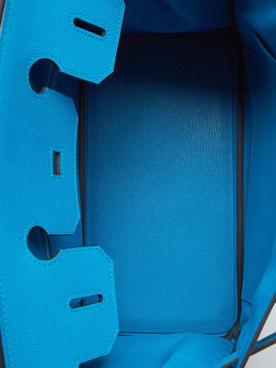 Hermes 30cm Bleu Zanzibar Epsom Leather Gold Plated Birkin