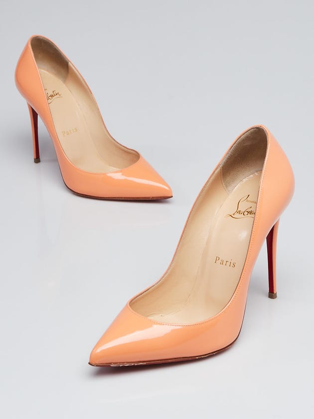 Christian Louboutin Sunset Patent Leather Pigalle 100 Pumps Size 6/36.5