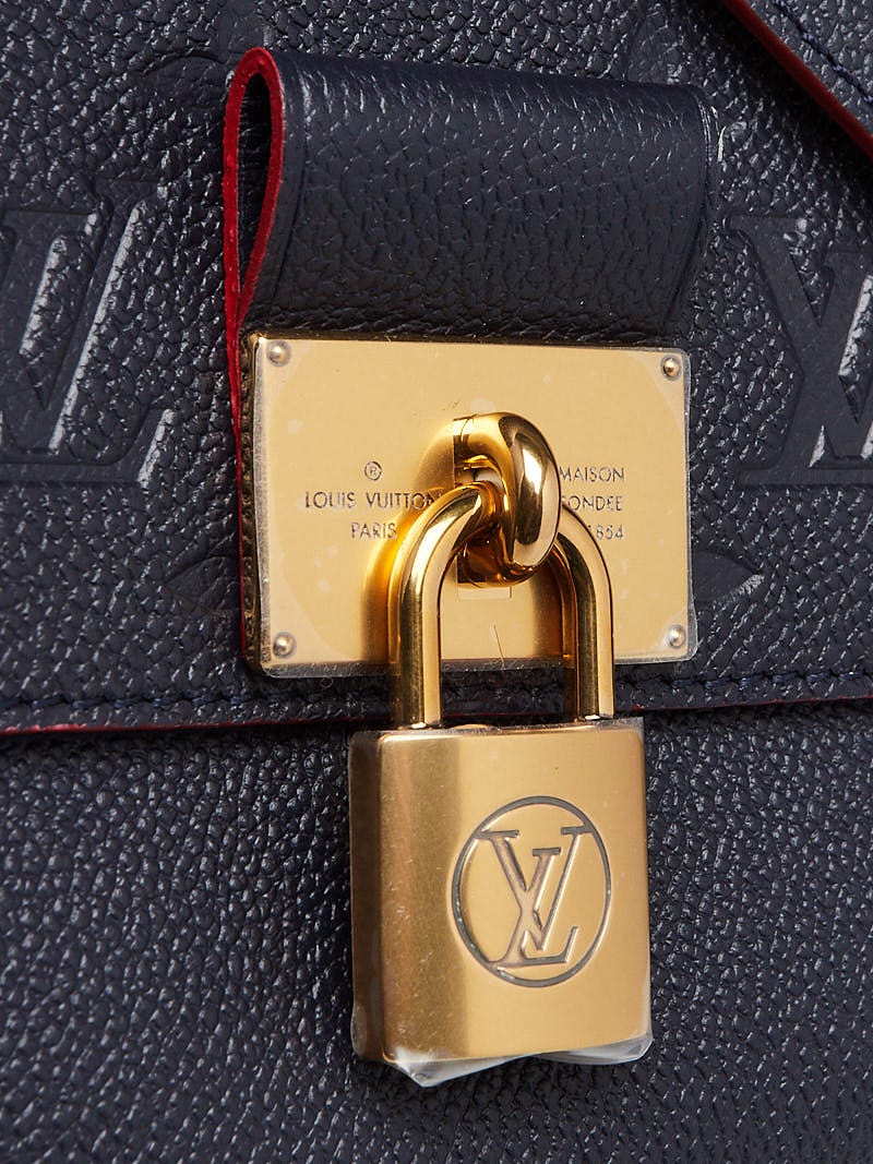 Louis Vuitton Marine Rouge Empreinte Leather Marignan Bag