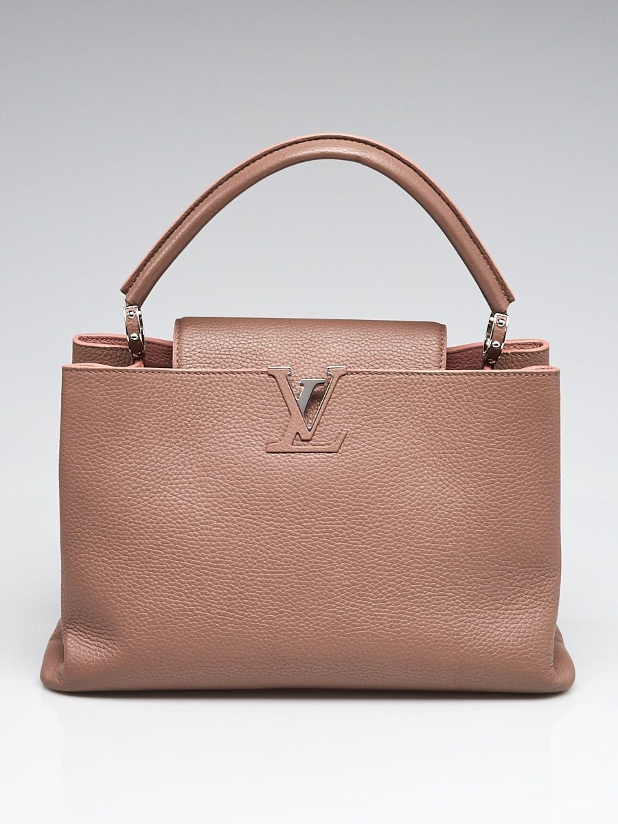 Louis Vuitton Clemence Taurillon Leather Capucines MM Bag - Yoogi's Closet