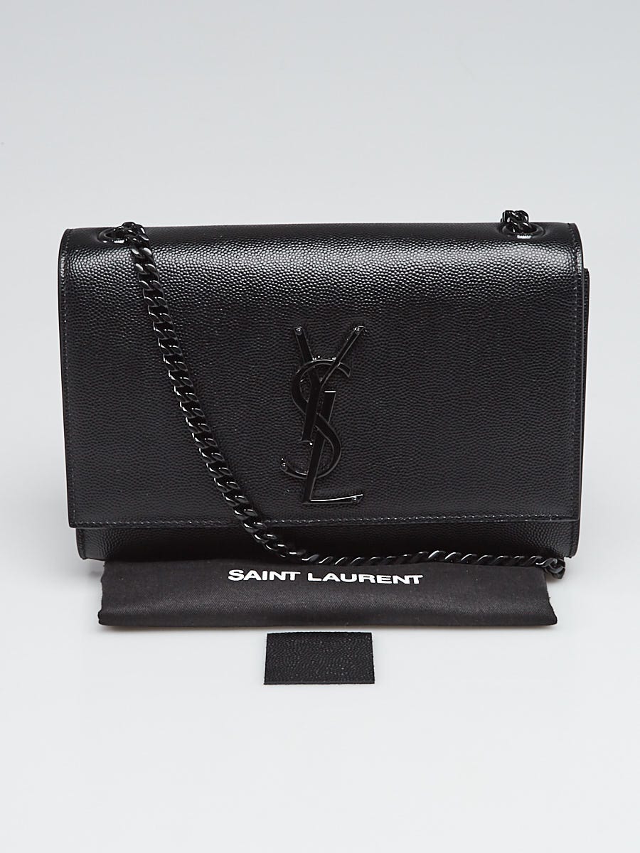 Saint Laurent Monogram Kate Small Leather Chain Bag - Black
