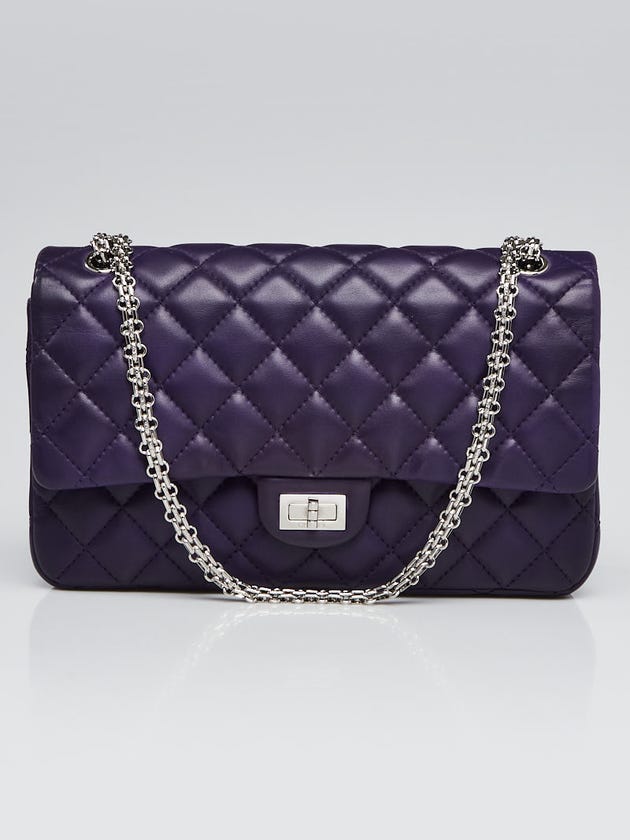 Chanel Dark Purple Reissue 2.55 Quilted Classic Lambskin Leather 226 Flap Bag