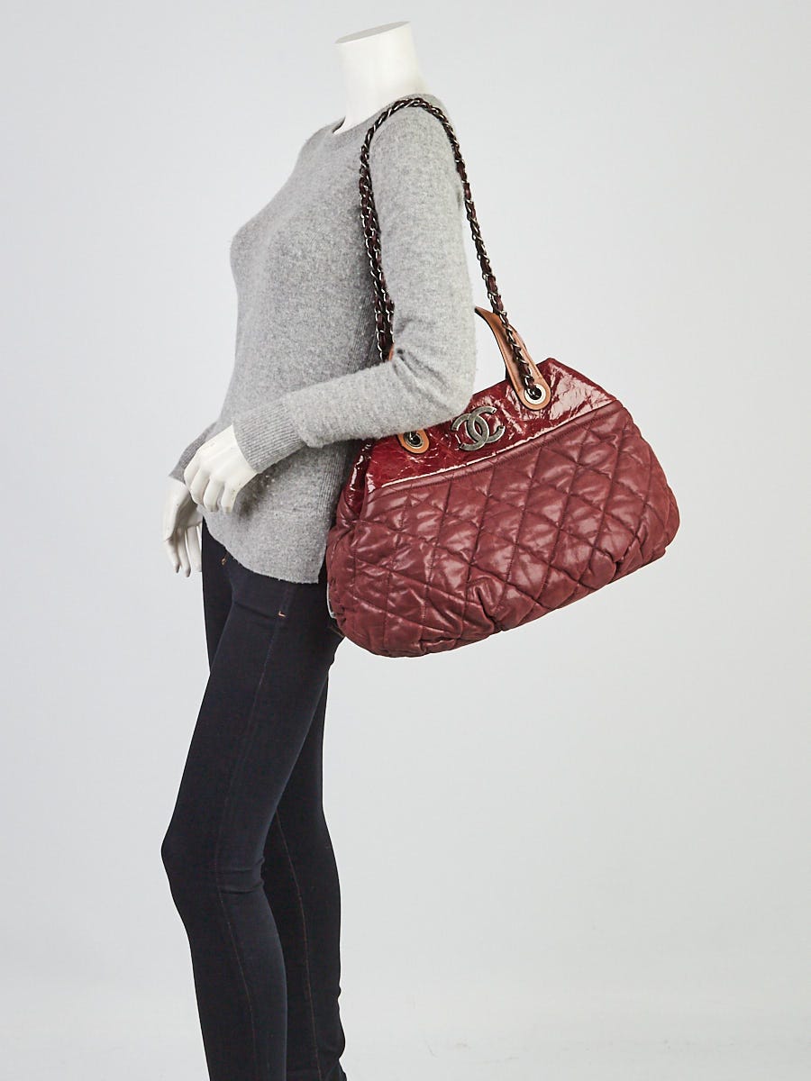 Chanel Bordeaux Quilted Iridescent Calfskin Leather In-the-Mix