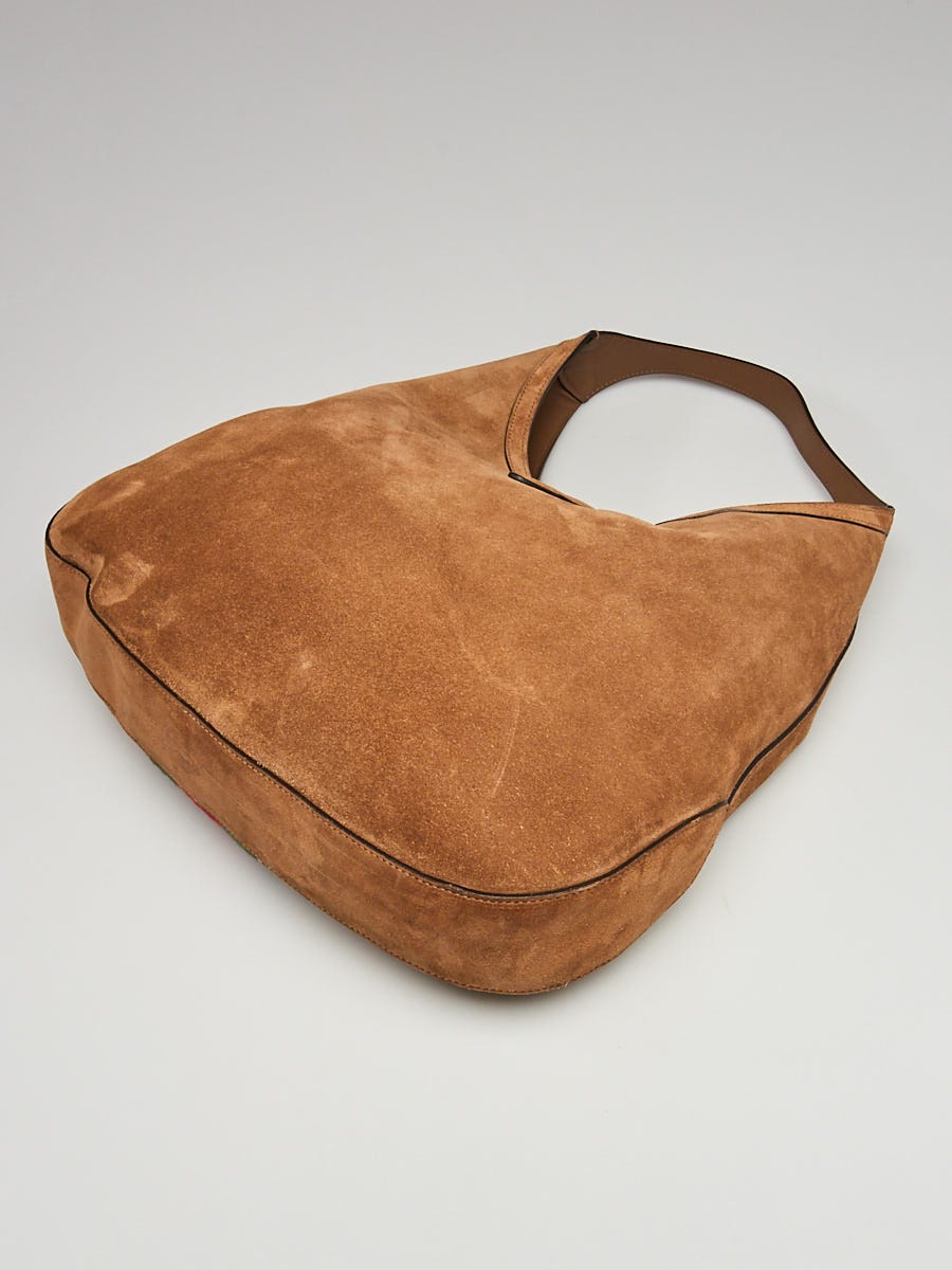 Gucci Beige Suede Vintage Web Soft Jackie Hobo Bag | Yoogi's