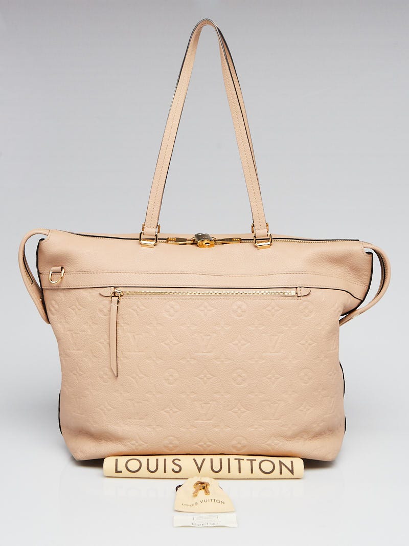 Louis Vuitton - Authenticated Handbag - Leather Beige Plain for Women, Good Condition
