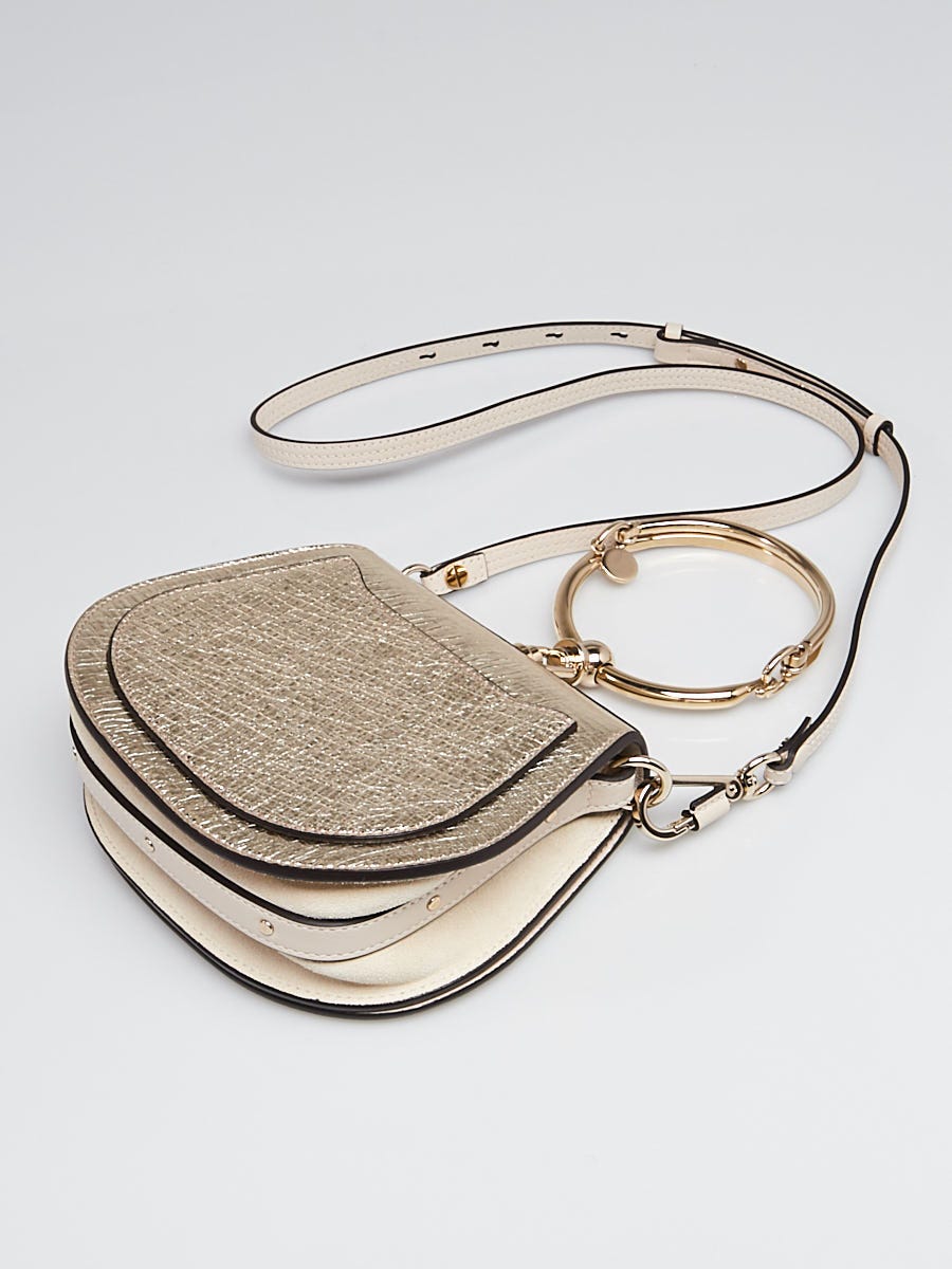 Chloe Black Leather and Suede Small Nile Bracelet Bag - Yoogi's Closet