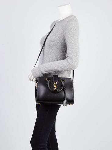 Yves Saint Laurent Black Smooth Calfskin Leather Baby Monogram Yves Saint Laurent Black Smooth Calfskin Leather Baby Monogram
