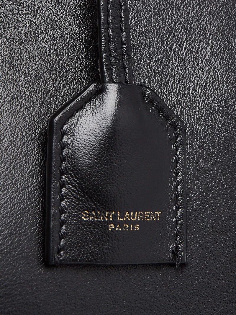 SAINT LAURENT Calfskin Monogram Baby Cabas Black 1227855