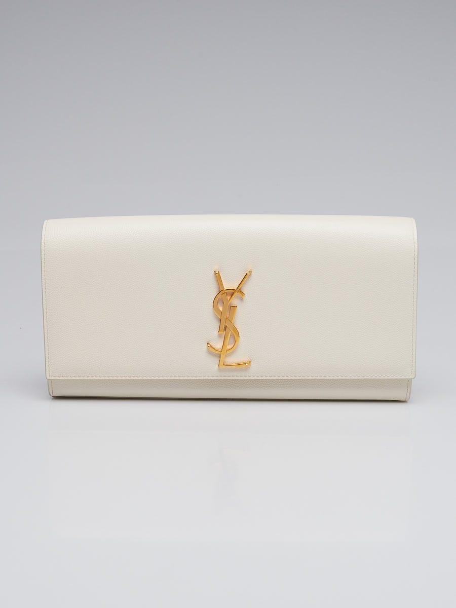 Ysl clutch bag discount cream