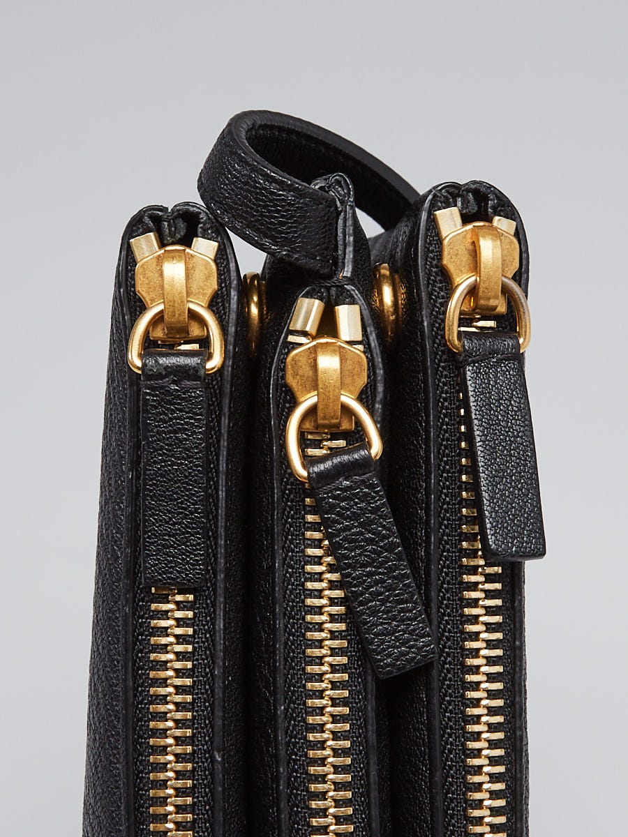 Celine Black Pebbled Leather Trio Small Crossbody Bag Celine Black Pebbled Leather Trio Small Crossbody Bag
