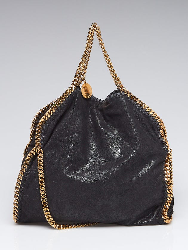 Stella McCartney Black Faux-Leather Falabella Small Tote Bag