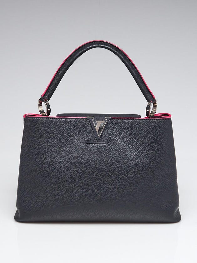 Louis Vuitton Cobalt Taurillon Leather Capucines MM Bag