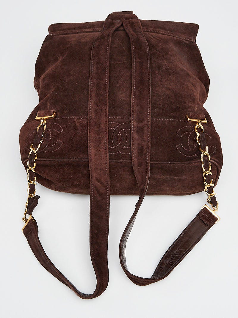Lot 132 - Chanel Vintage Brown Suede Flap Bag, c. 1989