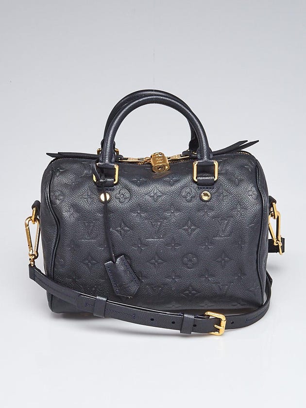 Louis Vuitton Blue Infini Monogram Empreinte Leather Speedy Bandouliere 25 Bag