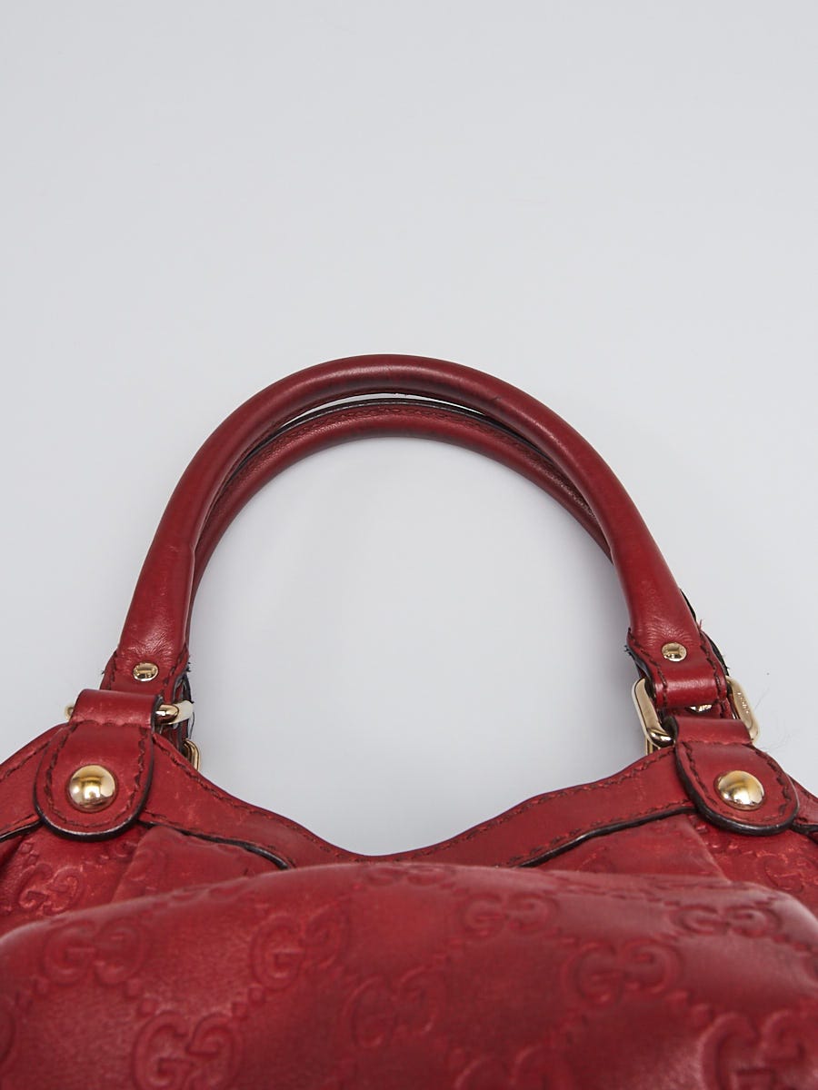 Gucci Red Guccissima Leather Medium Sukey Tote Bag | Yoogi's Closet