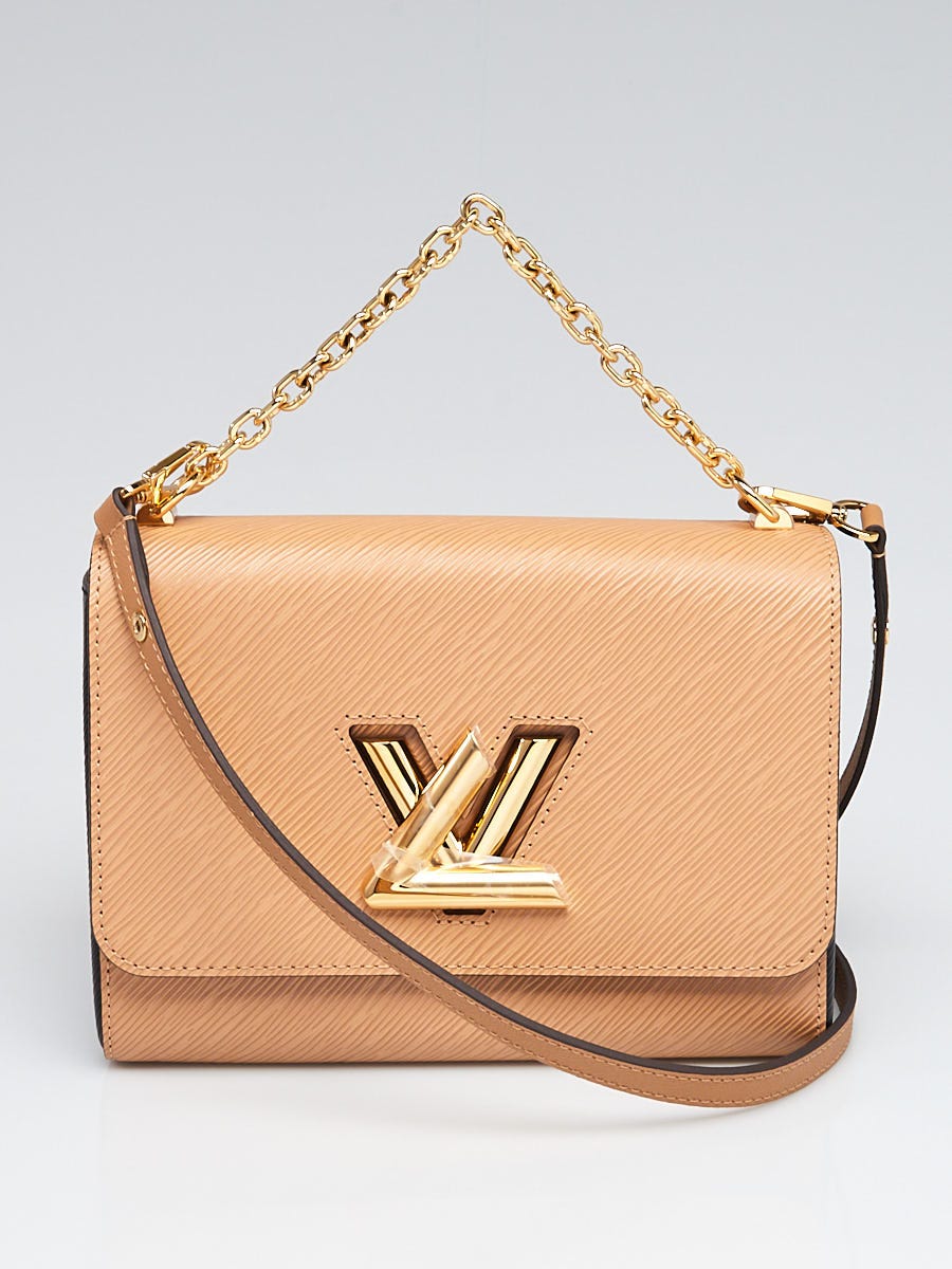 Louis Vuitton Calfskin and Monogram Canvas Twist MM Bag - Yoogi's Closet