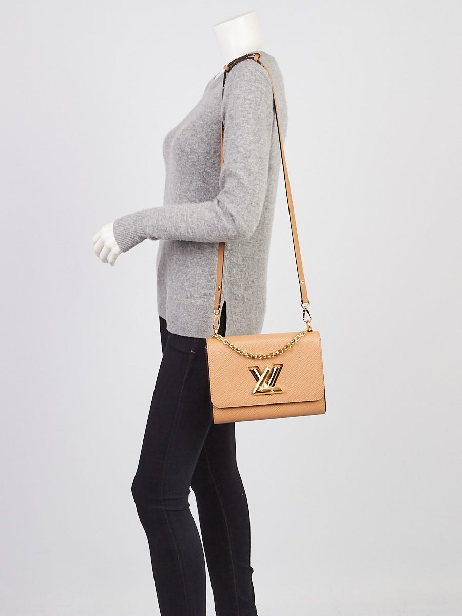 Louis Vuitton Camel EPI Leather Twist mm Shoulder Bag GHW