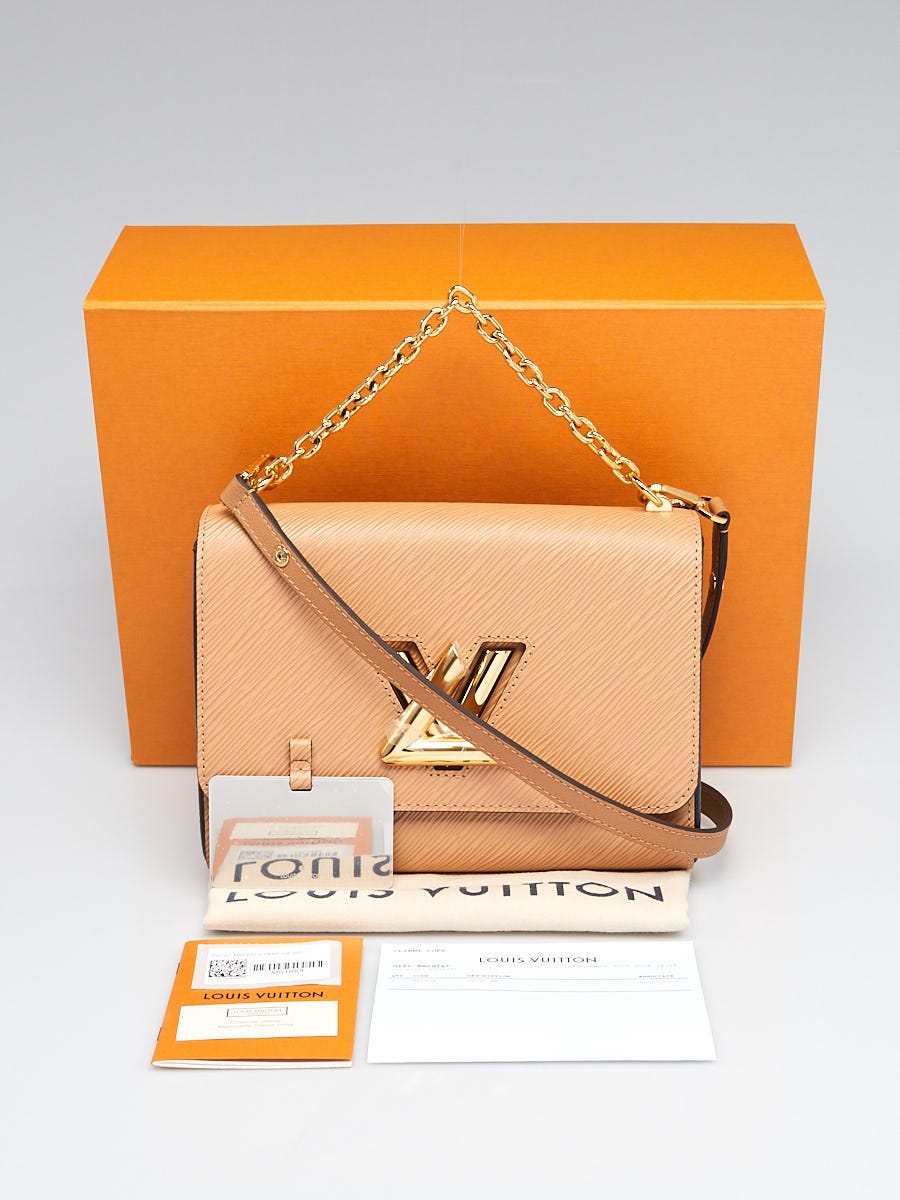 Louis Vuitton Camel EPI Leather Twist mm Shoulder Bag GHW