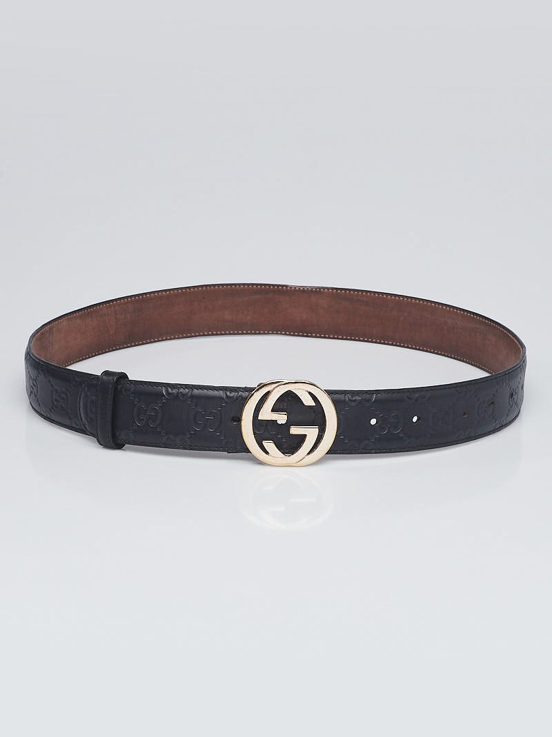 Gucci interlocked best sale embossed belt