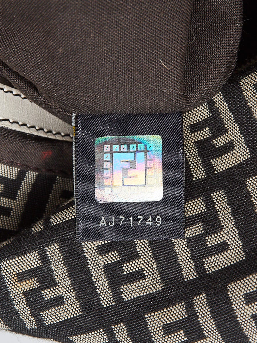 Fendi Black/White Zucchino Canvas Mama Forever Bag 8BR001