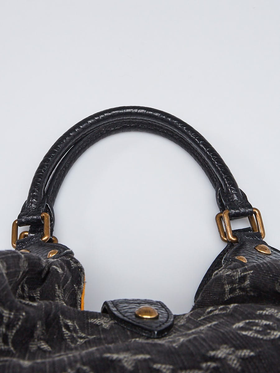 Louis Vuitton Denim Mahina XL Black Hobo Bag (2008)