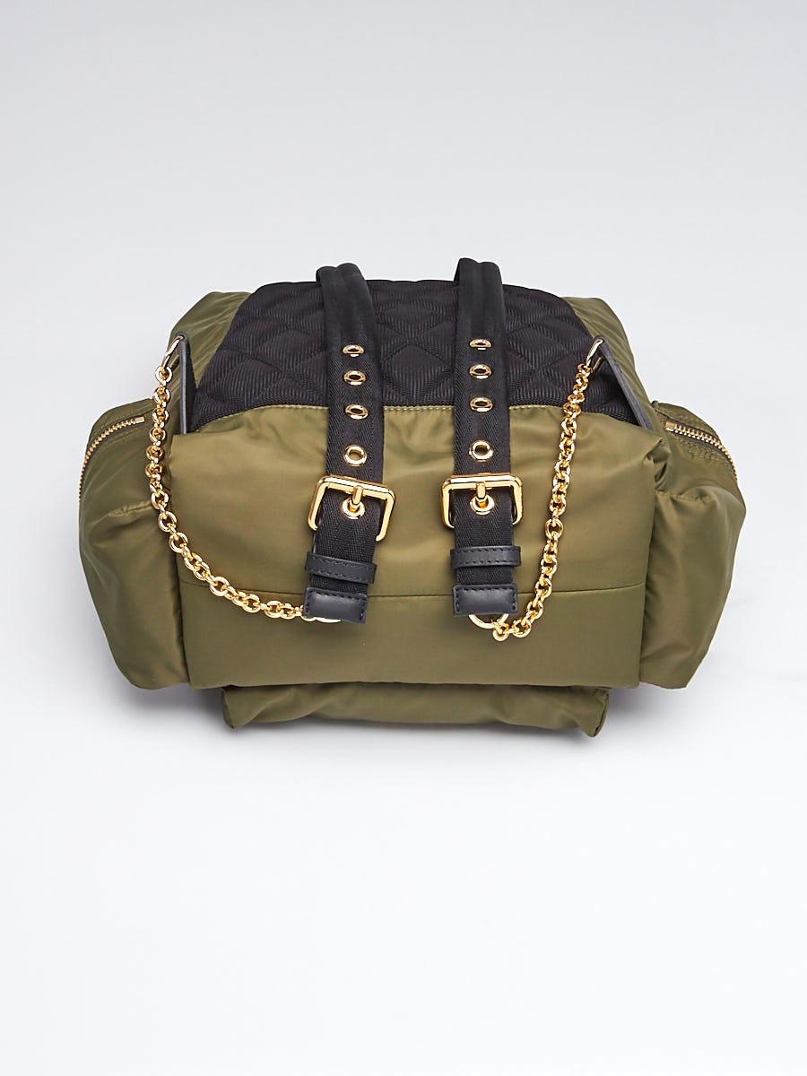 Burberry Green Technical Nylon Large Rucksack Backpack Bag  display picture 1