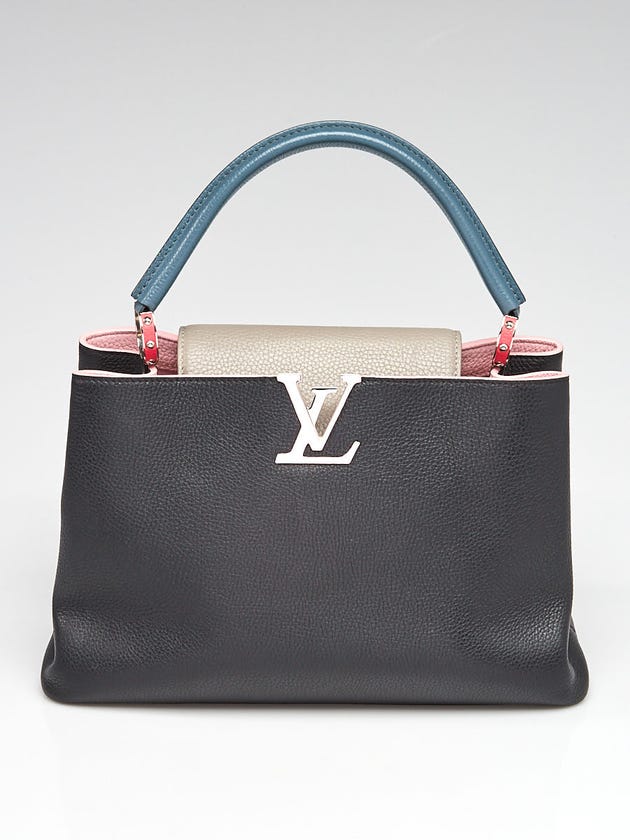 Louis Vuitton Black Taurillon Leather Capucines MM Bag