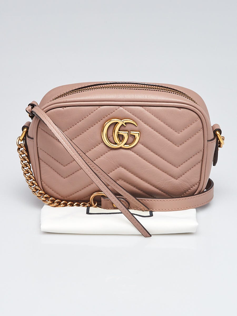 Gucci Pink Pebbled Leather Interlocking G Small Shoulder Bag - Yoogi's  Closet