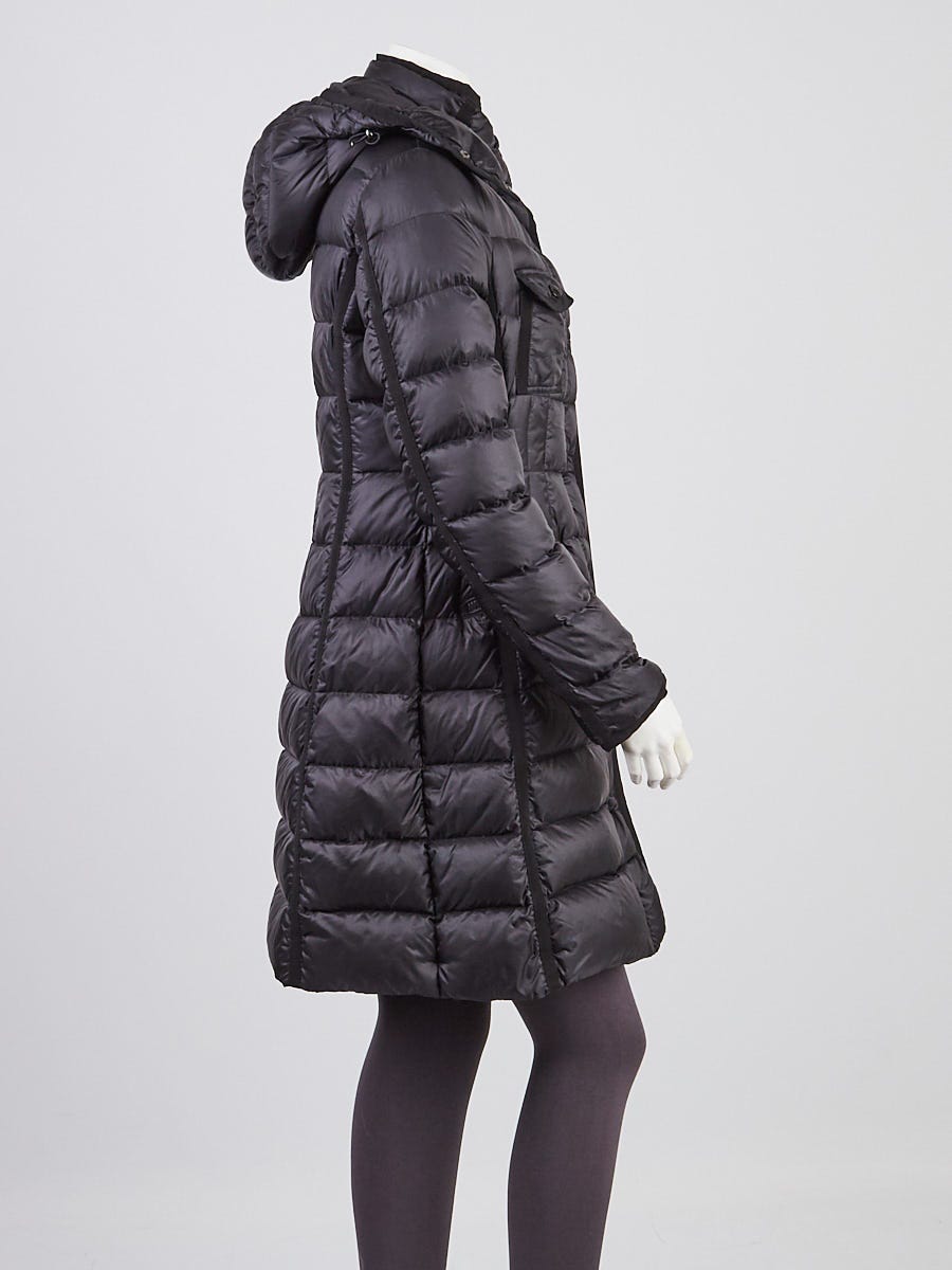 Moncler Black Quilted Nylon Hermine Jacket Size 2/M | Yoogi's Closet