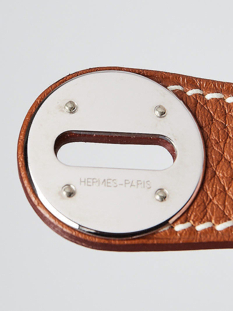 Hermes 34cm Gold Clemence Leather Lindy Bag - Yoogi's Closet