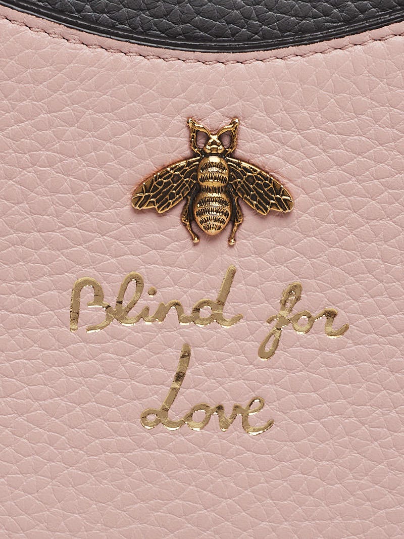 Gucci Animalier Pink Bifold Leather W/ Bee Blind For Love - Guaranteed  Authentic