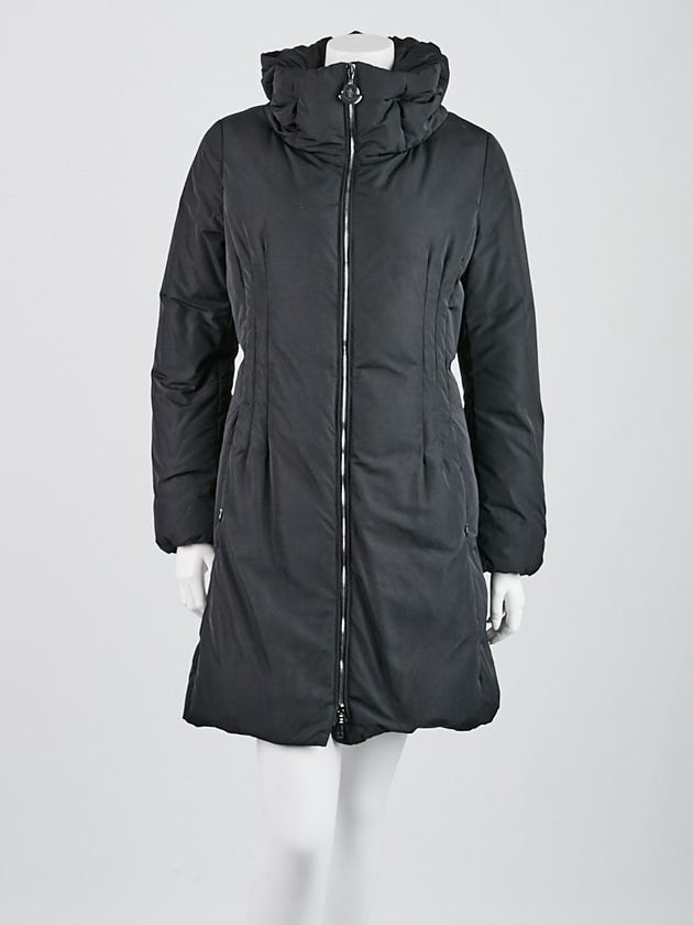 Moncler Black Polyester Down Renne Coat Size 1/S