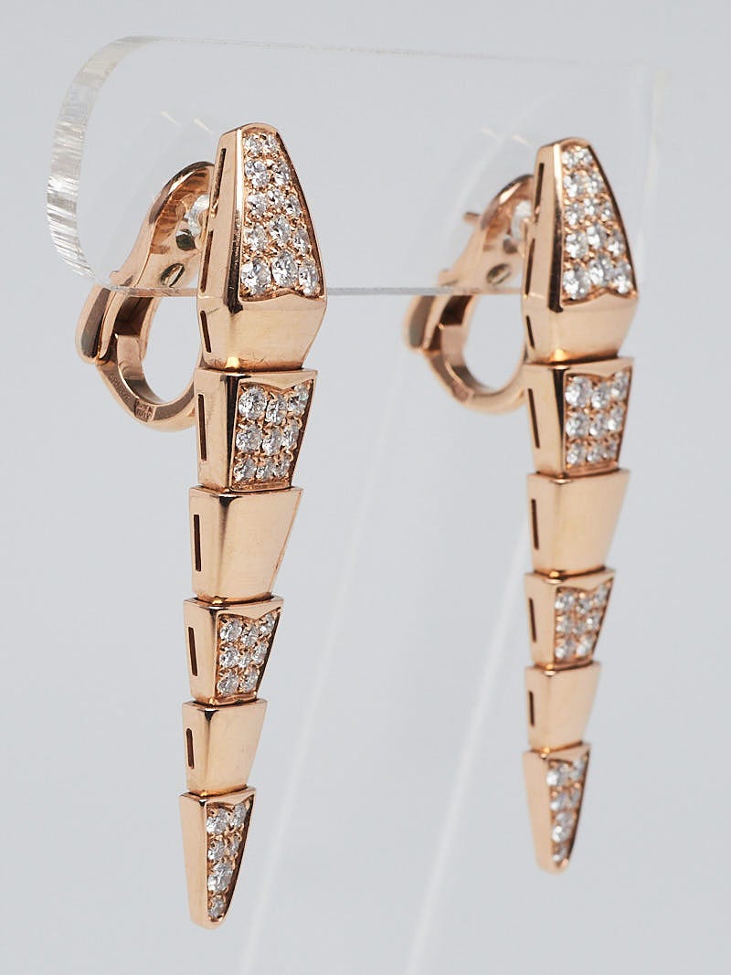 Bvlgari 2.08 Carat Diamond Serpenti Viper Dangle Earrings -V45711 |  vividdiamonds