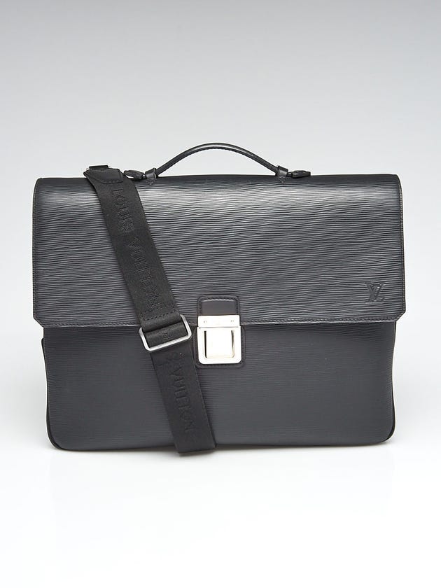 Louis Vuitton Black Epi Leather Vassili PM Briefcase Bag