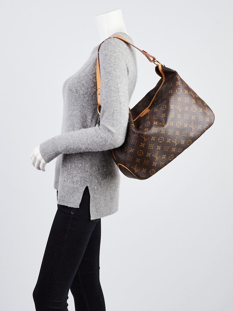 Louis+Vuitton+Delightful+Shoulder+Bag+PM+Black+Leather for sale