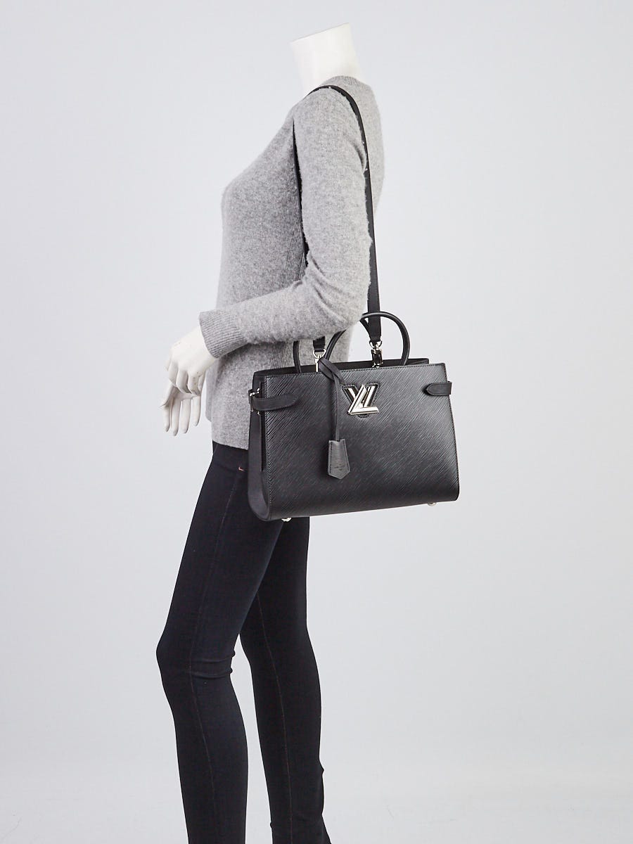 Louis Vuitton Twist and Twisty Handbag Epi Leather MM Black 6753239