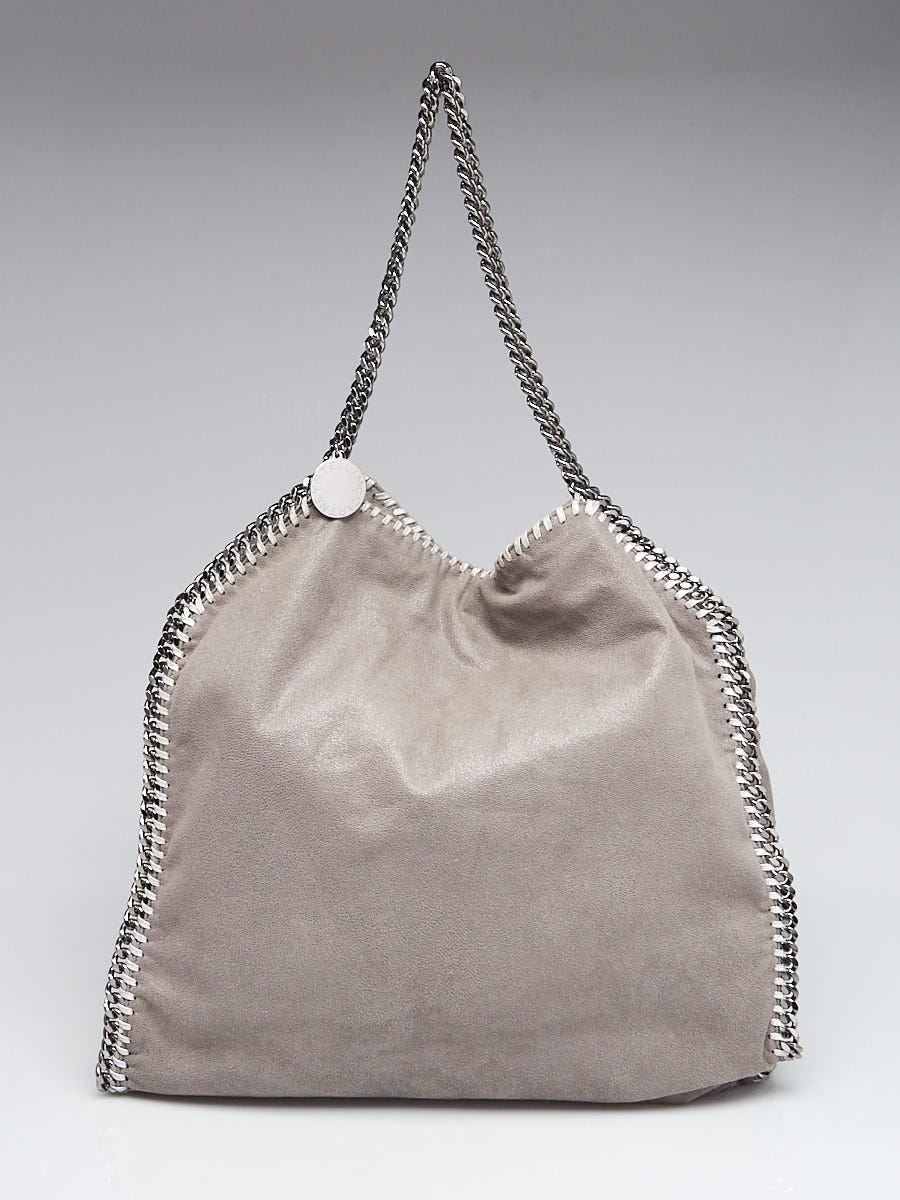 Stella McCartney Grey Faux Leather Medium Hobo Bag