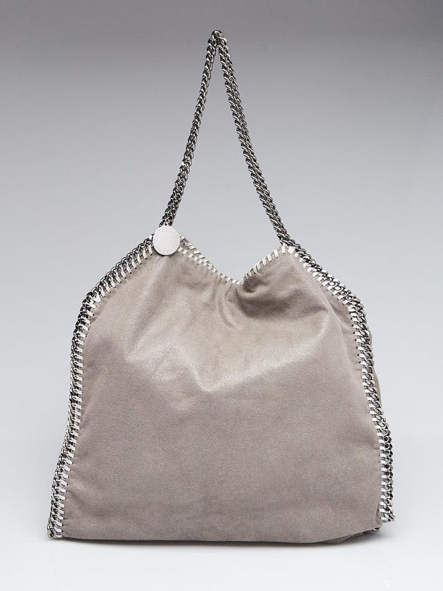 Stella McCartney Grey Shaggy Dear Faux Leather Large Falabella Bag