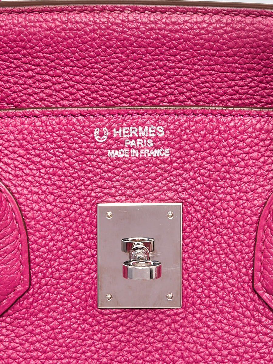 Hermes 35cm Rose Tyrien Epsom Leather Palladium Plated Birkin Bag