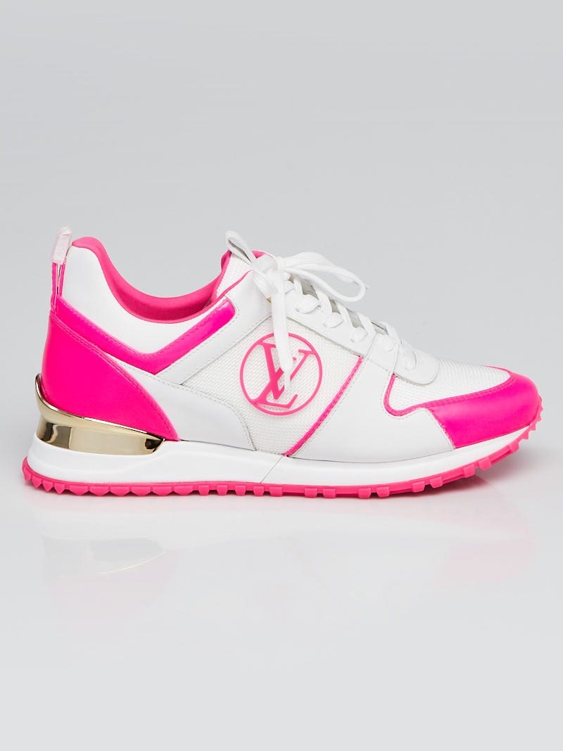 Louis Vuitton Sneakers Pink Leather Cloth Elastane ref.113891 - Joli Closet