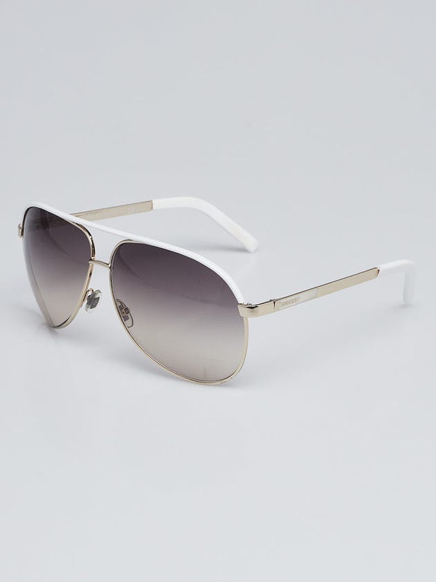 Gucci Goldtone Metal Frame Gradient Tint Aviator Sunglasses- 1827/S
