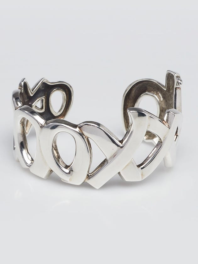 Tiffany & Co. Sterling Silver Paloma Picasso Love and Kisses Cuff Bracelet