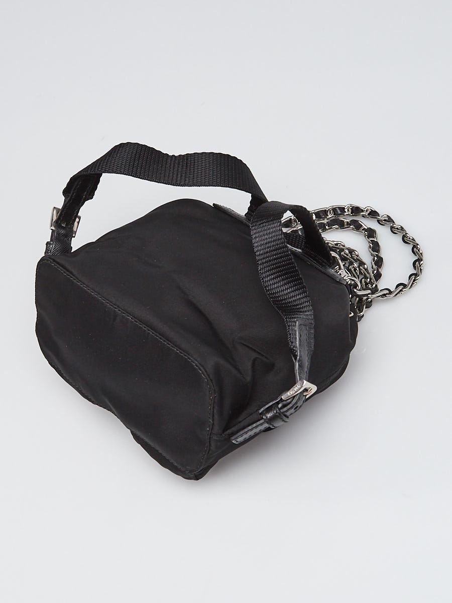 PRADA Nylon Vela Mini Crossbody Backpack Black 1220425