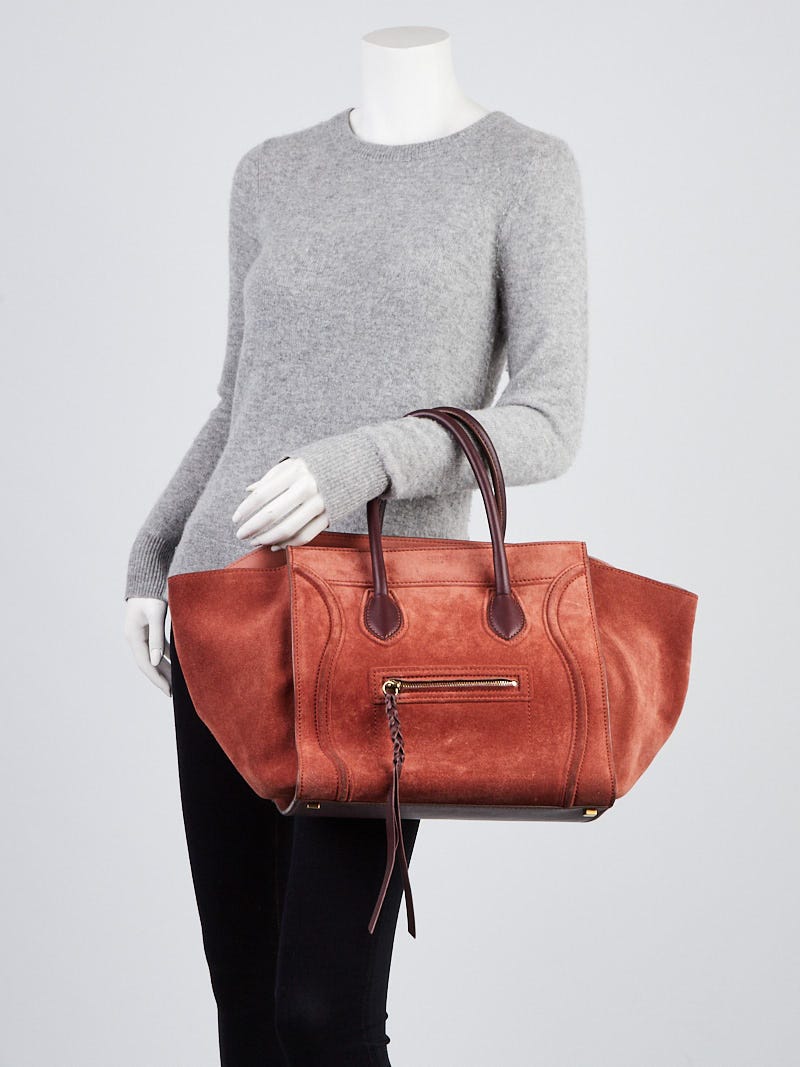 Celine Brown Suede Leather Medium 