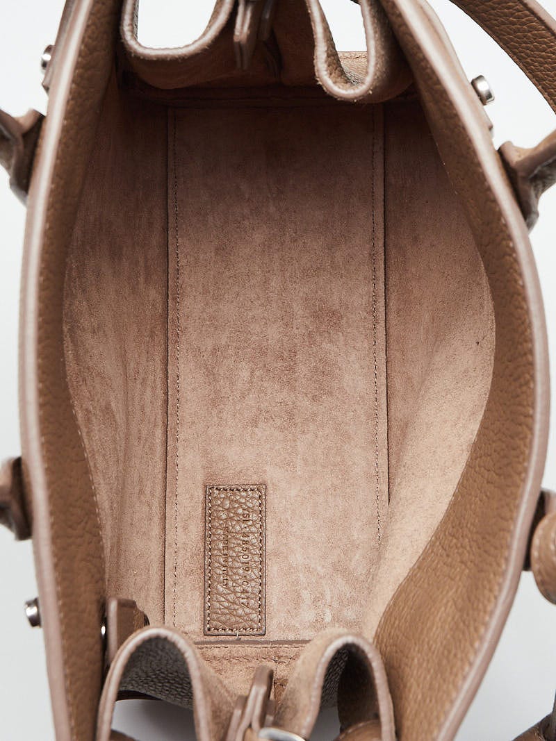 Yves Saint Laurent Taupe Grained Leather Nano Sac de Jour Souple