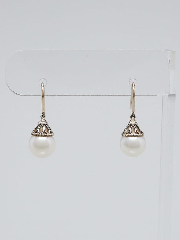 Tiffany & Co. Sterling Silver and Pearl Ziegfeld Drop Earrings